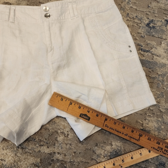 INC Linen White 5" Shorts women's size 8 - Picture 10 of 16